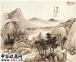 明卞文瑜　仿宋元山水图