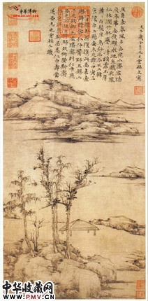 元倪瓒　容膝斋图