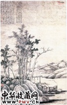 元倪瓒　秋林野兴（轴）