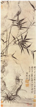 明王绂　竹石图
