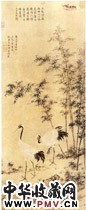 明王绂、边景昭　竹鹤双清图