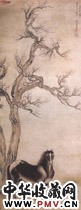 清张穆　枯树骏马图