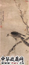 清张穆　红树秋鹰图
