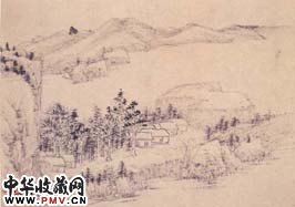 清程邃　山水册之六