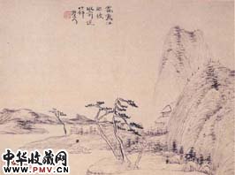 清程邃　山水册之五