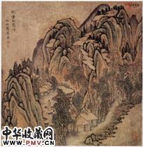 清苏仁山　青绿山水图