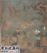 元王振鹏（传）　货郎图轴