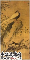 明林良　山茶白羽图