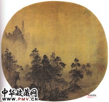 宋夏圭　烟岫林居图