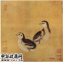 南宋李迪　鸡雏侍饲图
