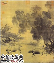 南宋李迪　风雨牧归图