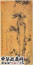 清罗清　兰竹石图