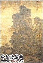 五代关仝　山溪待渡图