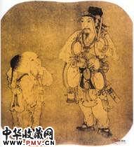 宋苏汉臣　杂技戏孩图