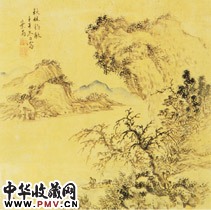 明叶雨　山水合册（之三）