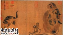 北宋易元吉　猴猫图（轴）