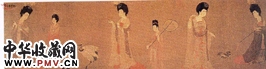 唐周昉　簪花仕女图