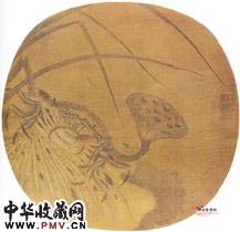 宋黄居寀　晚荷郭索图