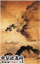 明蒋嵩　庐州泛艇图