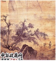 明蒋嵩　携琴访友