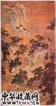 明石锐　山水人物图