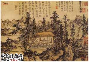 元赵原　陆羽烹茶图