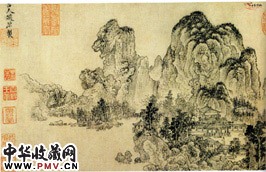 明赵原　仿燕文贵、范宽山水图（卷）