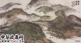 近现代朱屺瞻　雨姿睛态