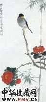 近现代江寒汀　枝头小鸟
