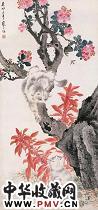 近现代江寒汀 双猫图