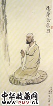 近现代关良　达摩面壁图
