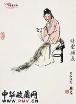 近现代关良　晴雯补裘