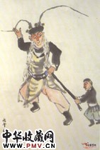 近现代关良　猴戏图