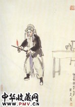 近现代关良　伍子胥图