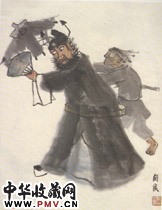 近现代关良　钟馗图