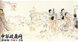 清任薰　华天跨蝶图（１）