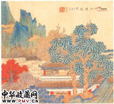 清任薰　仙山楼阁图