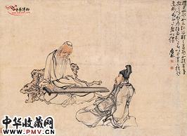 清黄慎 伯牙抚琴图