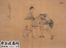 清黄慎 人物 镜心 绢本