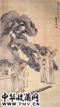 清黄慎　碎琴图轴