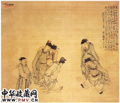 清黄慎　蹴踘图