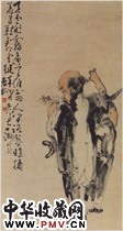 清黄慎　老翁云游图