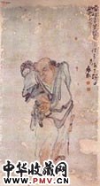 清黄慎　人物中堂