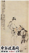 清黄慎　渔翁渔妇图