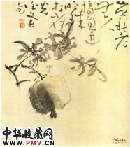 清黄慎　石榴图