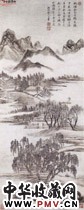 清王翚　柳外帆樯图