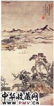 清王翚　仿赵令穰江村平远图（轴）