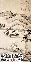 清查士标　烟湖垂钓图