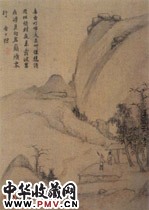 清查士标　山水图轴（之一）