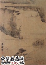清查士标　山水图轴（之四）